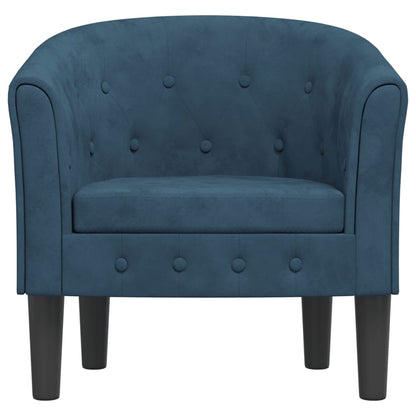 Poltrona Cabriolet Blu Scuro in Velluto
