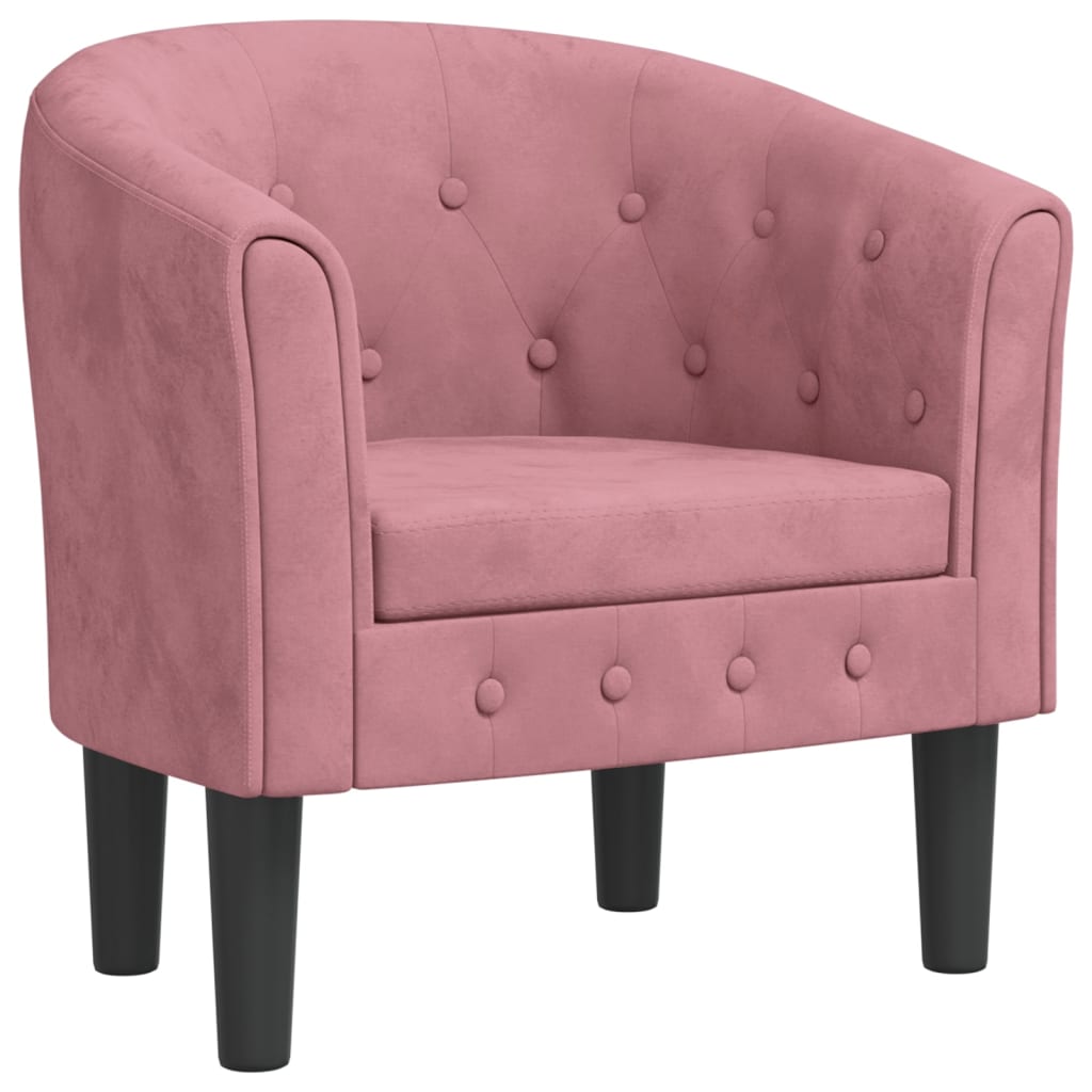 Poltrona Cabriolet Rosa in Velluto | homemem39