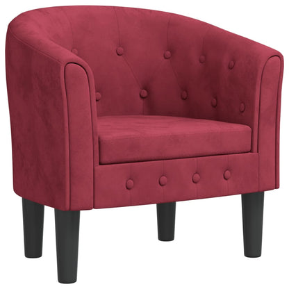 Poltrona Cabriolet Rosso Vino in Velluto | homemem39