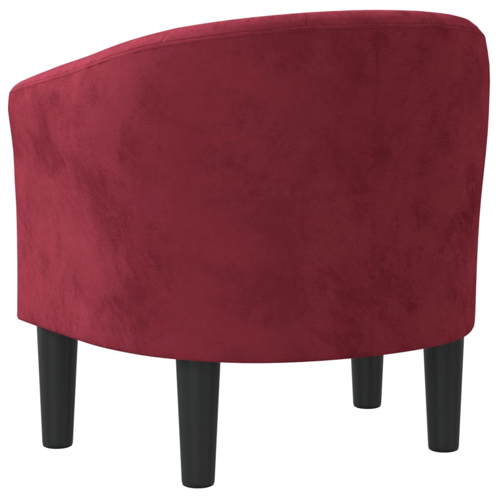Poltrona Cabriolet Rosso Vino in Velluto | homemem39