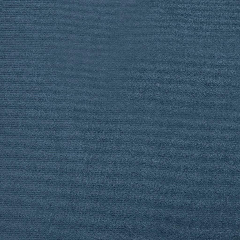 Poltrona Cabriolet con Poggiapiedi Blu Scuro in Velluto - homemem39