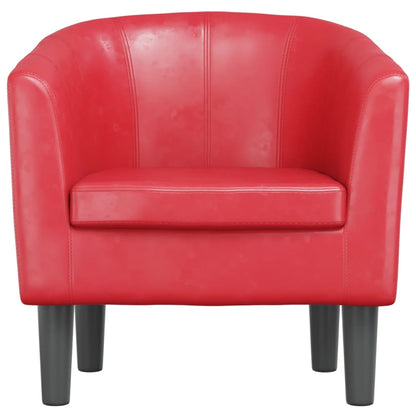 Poltroncina a Pozzetto Rossa in Similpelle | homemem39