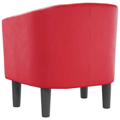 Poltroncina a Pozzetto Rossa in Similpelle | homemem39