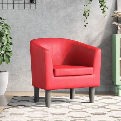 Poltroncina a Pozzetto Rossa in Similpelle | homemem39