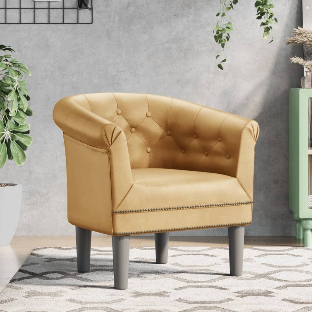 Poltrona Cabriolet Dorata in Similpelle | homemem39