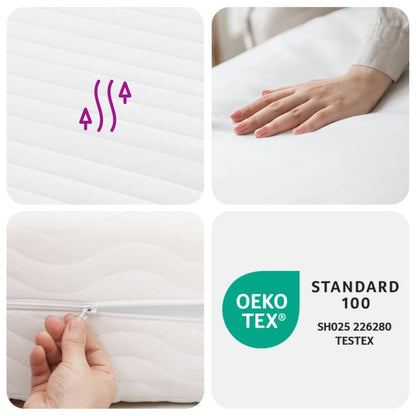Materasso in Schiuma Bianco 90x190 cm 7 Zone Durezza 20 ILD | homemem39