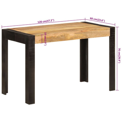 Tavolo da Pranzo 120x60x76 cm in Legno Massello di Mango | homemem39