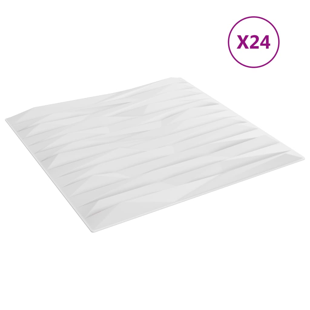 Pannelli Murali 24 pz Bianchi 50x50 cm XPS 6 m² Pietra - homemem39