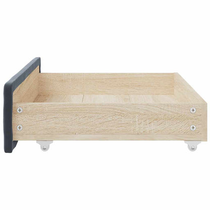Cassetti da Letto 2pz Grigio Scuro Legno Multistrato e Velluto | homemem39