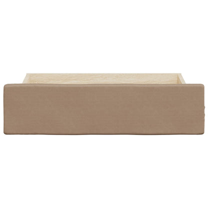 Cassetti da Letto 2pz Cappuccino Legno Multistrato e Similpelle - homemem39