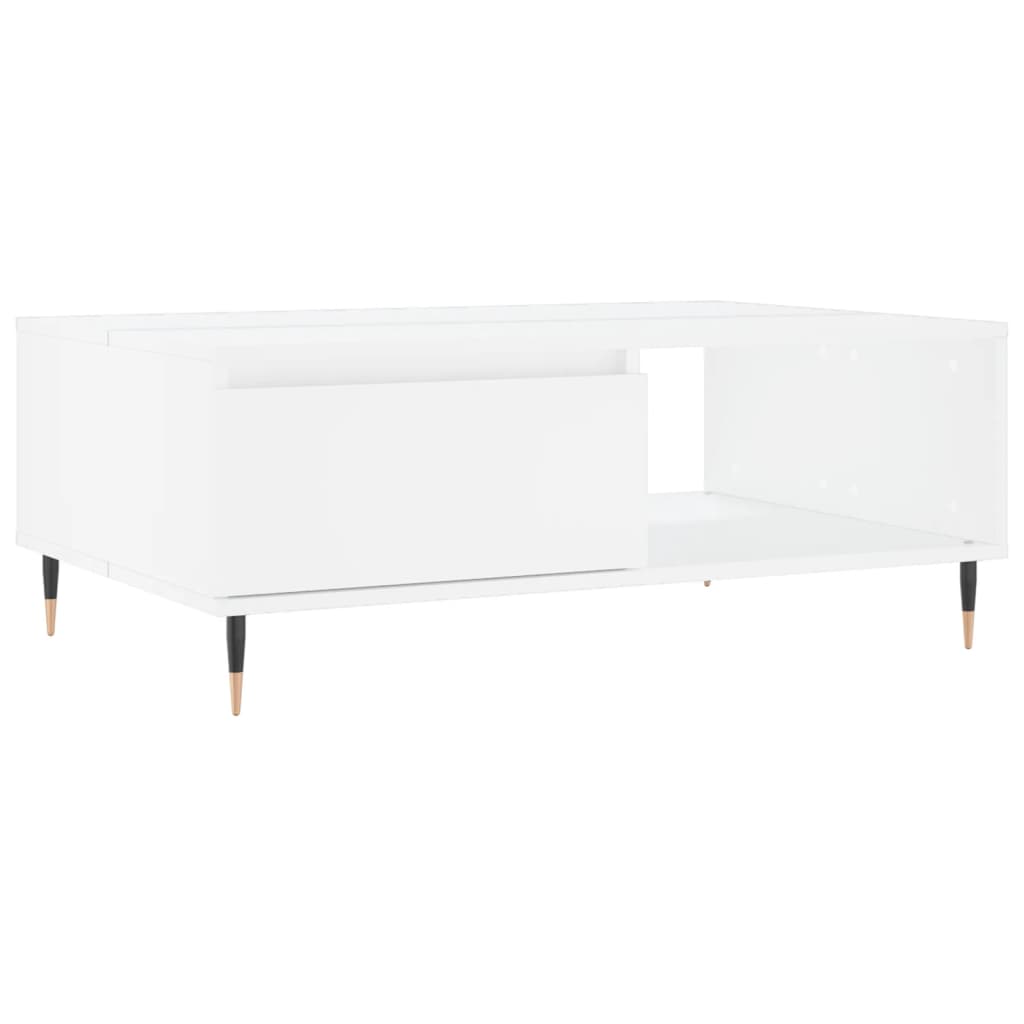 Tavolino da Salotto Bianco 90x60x35 cm in Legno Multistrato