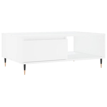Tavolino da Salotto Bianco 90x60x35 cm in Legno Multistrato
