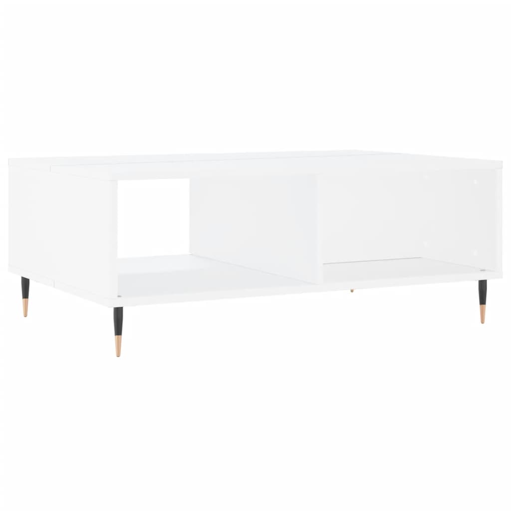 Tavolino da Salotto Bianco 90x60x35 cm in Legno Multistrato
