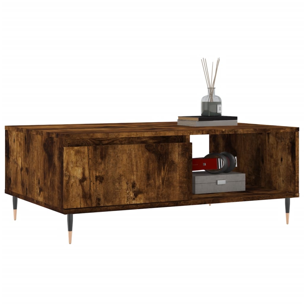 Tavolino da Salotto Rovere Fumo 90x60x35cm in Legno Multistrato | homemem39