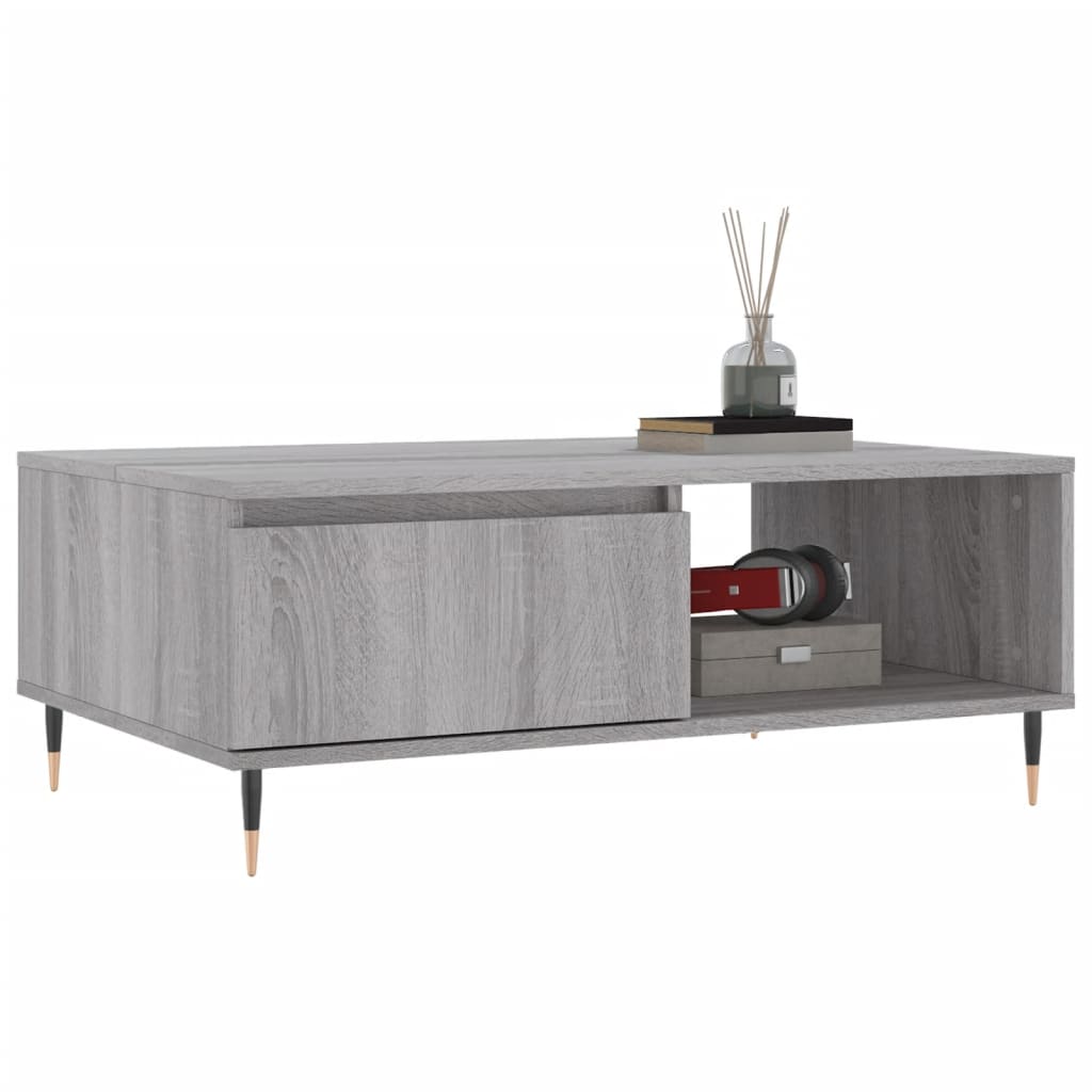 Tavolino da Salotto Grigio Sonoma 90x60x35 cm Legno Multistrato | homemem39