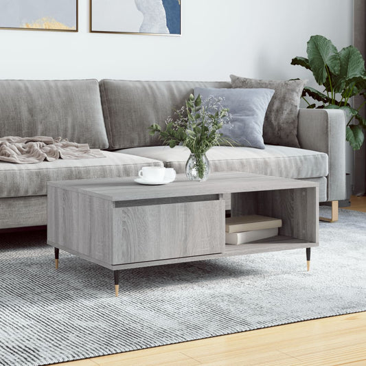 Tavolino da Salotto Grigio Sonoma 90x60x35 cm Legno Multistrato | homemem39