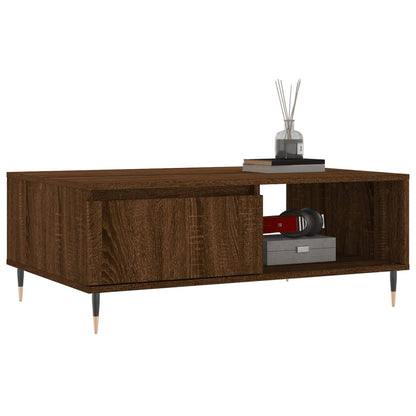 Tavolino da Salotto Rovere Marrone 90x60x35cm Legno Multistrato | homemem39