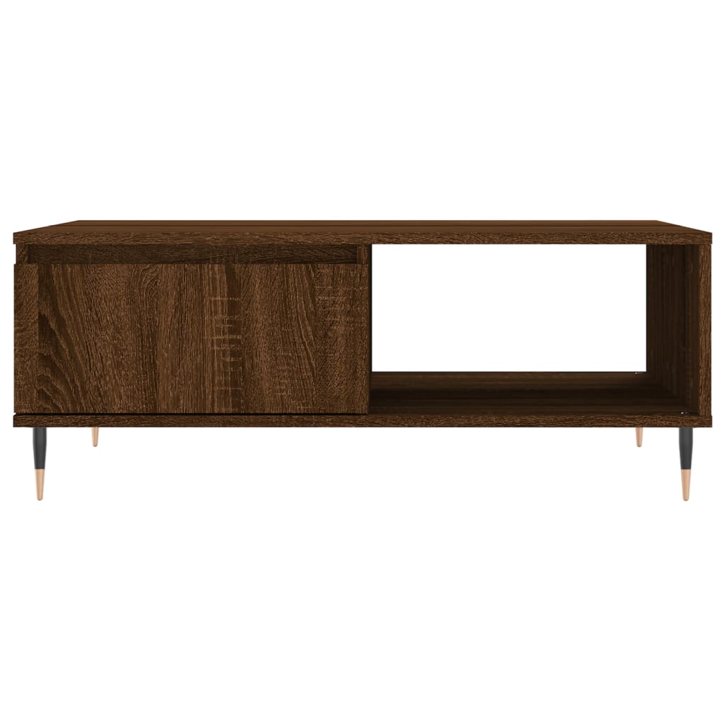 Tavolino da Salotto Rovere Marrone 90x60x35cm Legno Multistrato | homemem39