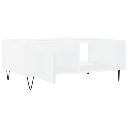 Tavolino da Salotto Bianco 90x60x35 cm in Legno Multistrato