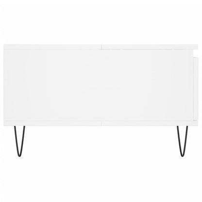 Tavolino da Salotto Bianco 90x60x35 cm in Legno Multistrato