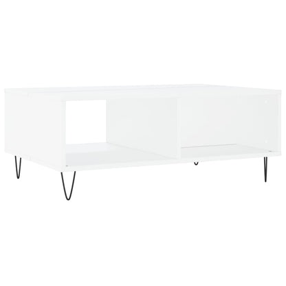 Tavolino da Salotto Bianco 90x60x35 cm in Legno Multistrato