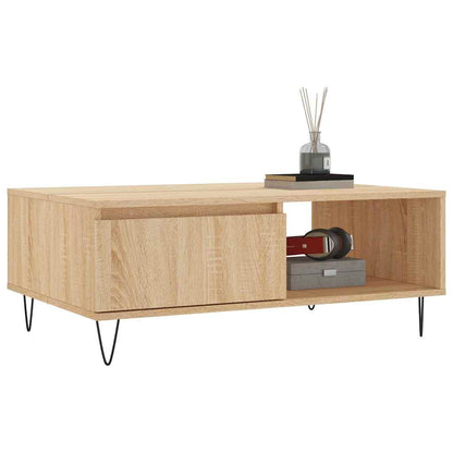 Tavolino da Salotto Rovere Sonoma 90x60x35 cm Legno Multistrato | homemem39