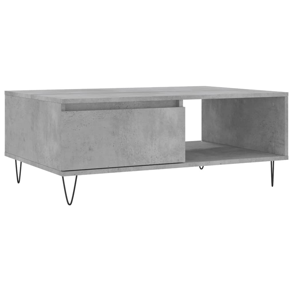 Tavolino da Salotto Grigio Cemento 90x60x35cm Legno Multistrato | homemem39