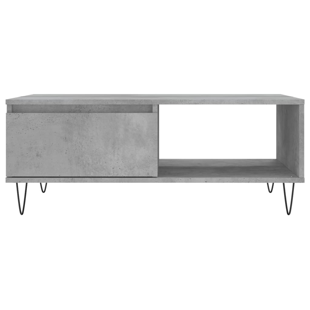 Tavolino da Salotto Grigio Cemento 90x60x35cm Legno Multistrato | homemem39