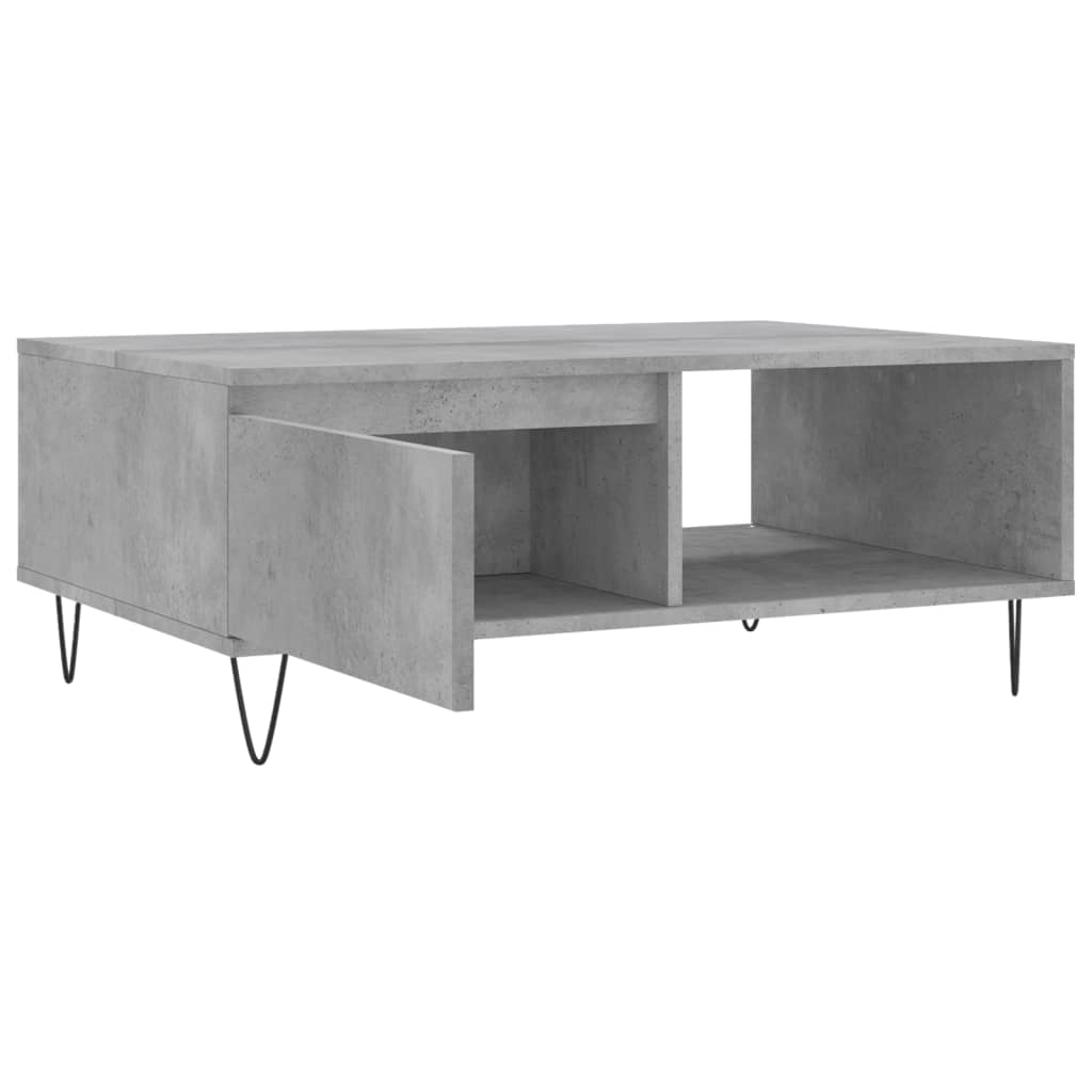 Tavolino da Salotto Grigio Cemento 90x60x35cm Legno Multistrato | homemem39