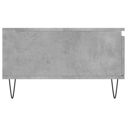 Tavolino da Salotto Grigio Cemento 90x60x35cm Legno Multistrato