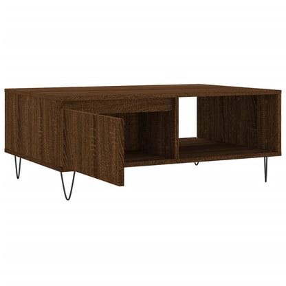 Tavolino da Salotto Rovere Marrone 90x60x35cm Legno Multistrato | homemem39