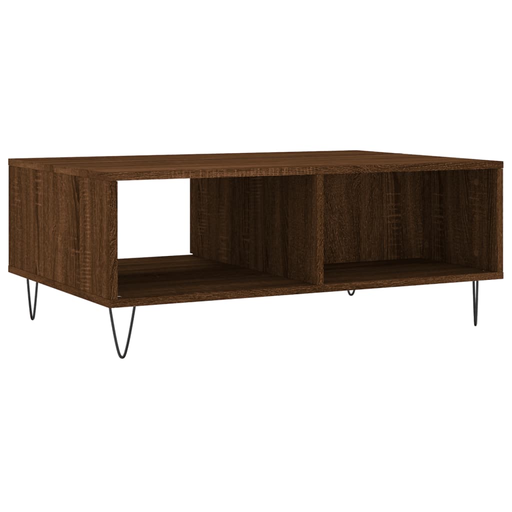 Tavolino da Salotto Rovere Marrone 90x60x35cm Legno Multistrato | homemem39