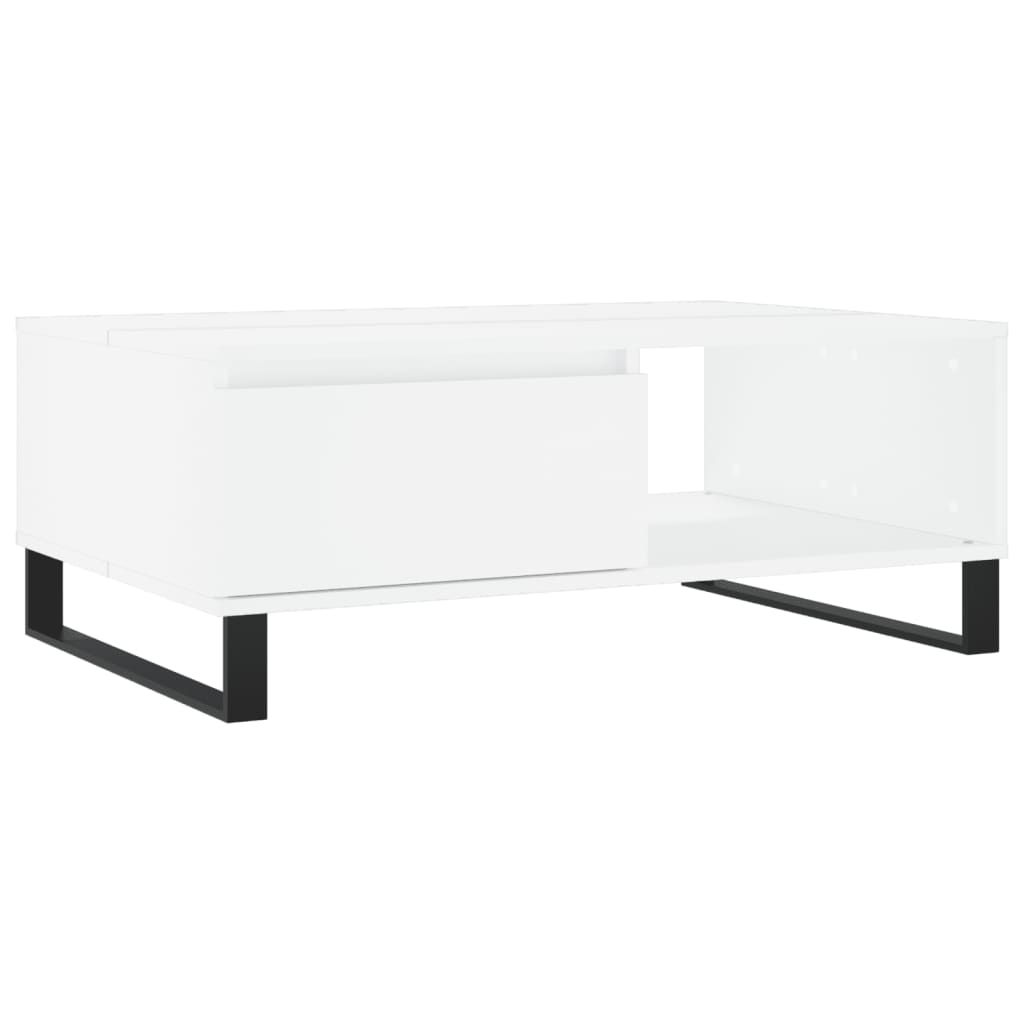 Tavolino da Salotto Bianco 90x60x35 cm in Legno Multistrato | homemem39