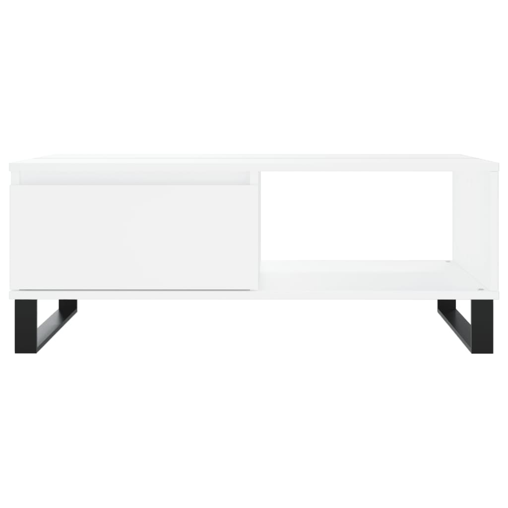 Tavolino da Salotto Bianco 90x60x35 cm in Legno Multistrato | homemem39