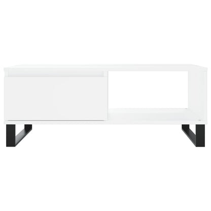 Tavolino da Salotto Bianco 90x60x35 cm in Legno Multistrato | homemem39