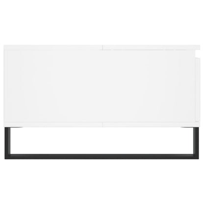 Tavolino da Salotto Bianco 90x60x35 cm in Legno Multistrato | homemem39