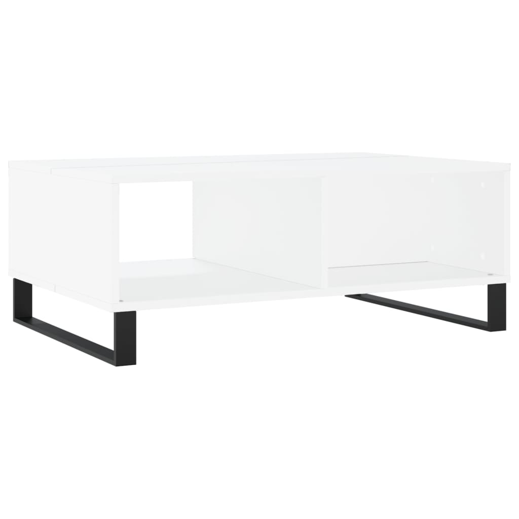 Tavolino da Salotto Bianco 90x60x35 cm in Legno Multistrato | homemem39