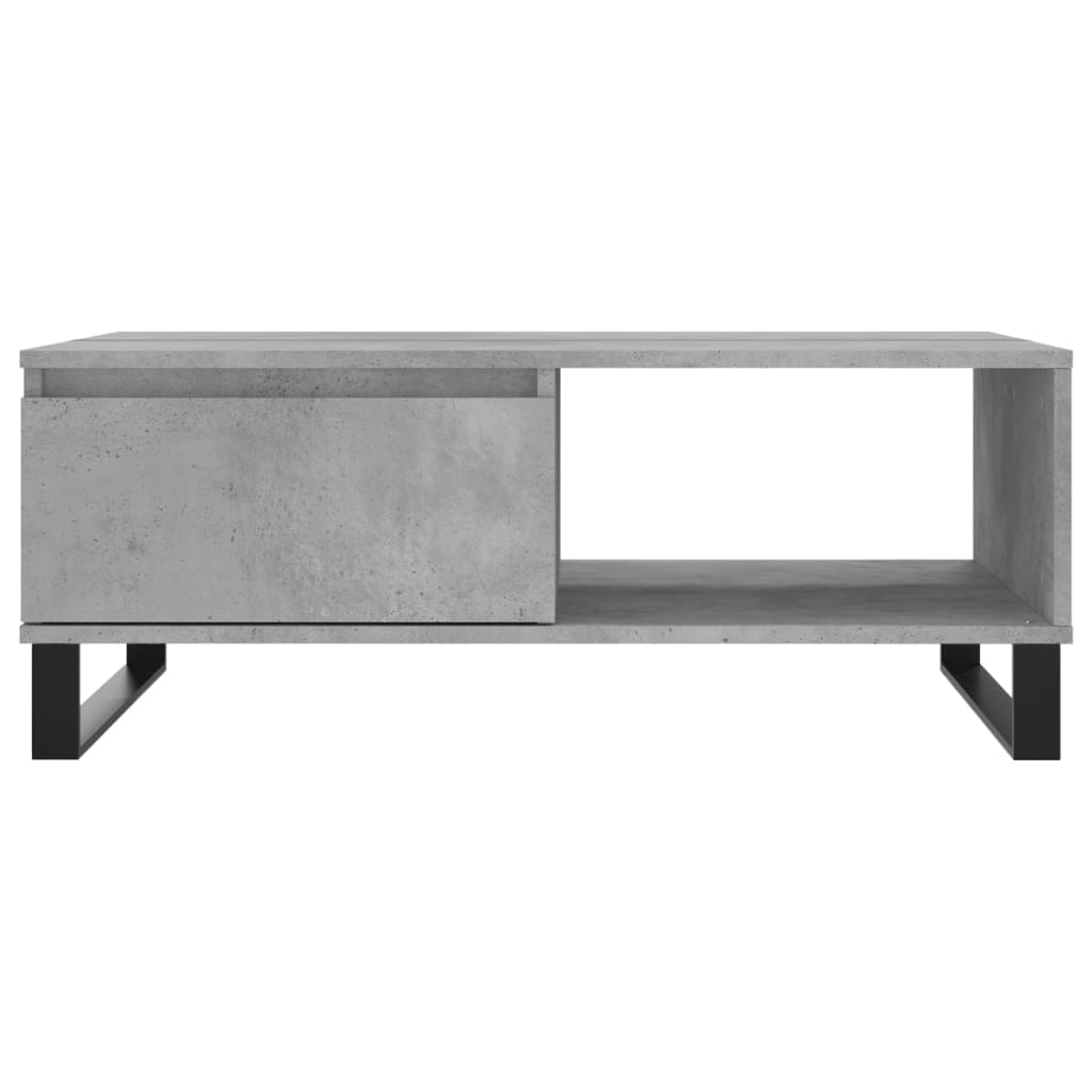 Tavolino da Salotto Grigio Cemento 90x60x35cm Legno Multistrato | homemem39