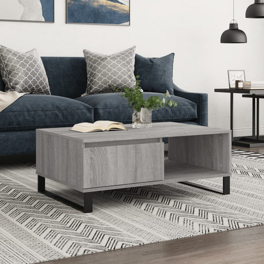 Tavolino da Salotto Grigio Sonoma 90x60x35 cm Legno Multistrato | homemem39