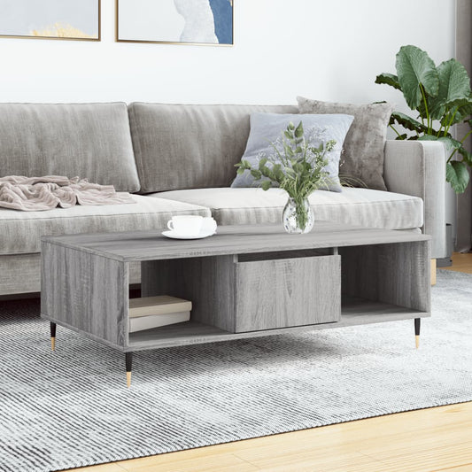 Tavolino da Salotto Grigio Sonoma 104x60x35cm Legno Multistrato | homemem39