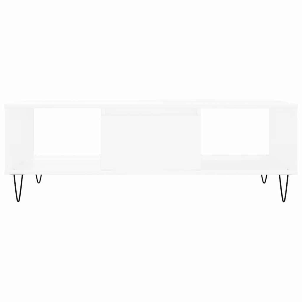 Tavolino da Salotto Bianco 104x60x35 cm in Legno Multistrato | homemem39
