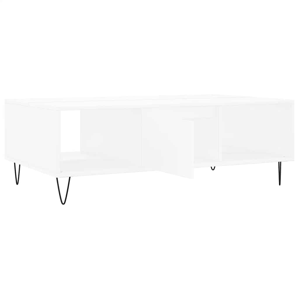 Tavolino da Salotto Bianco 104x60x35 cm in Legno Multistrato | homemem39