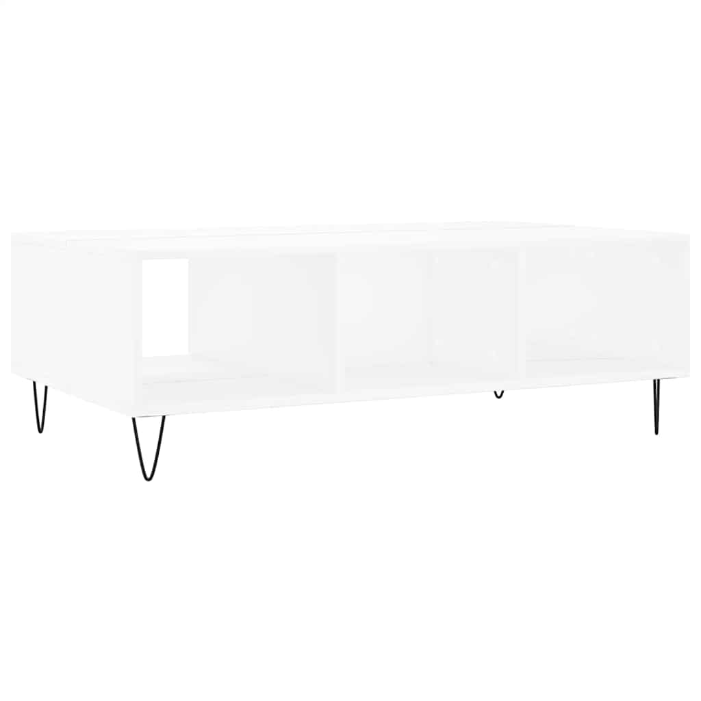 Tavolino da Salotto Bianco 104x60x35 cm in Legno Multistrato | homemem39