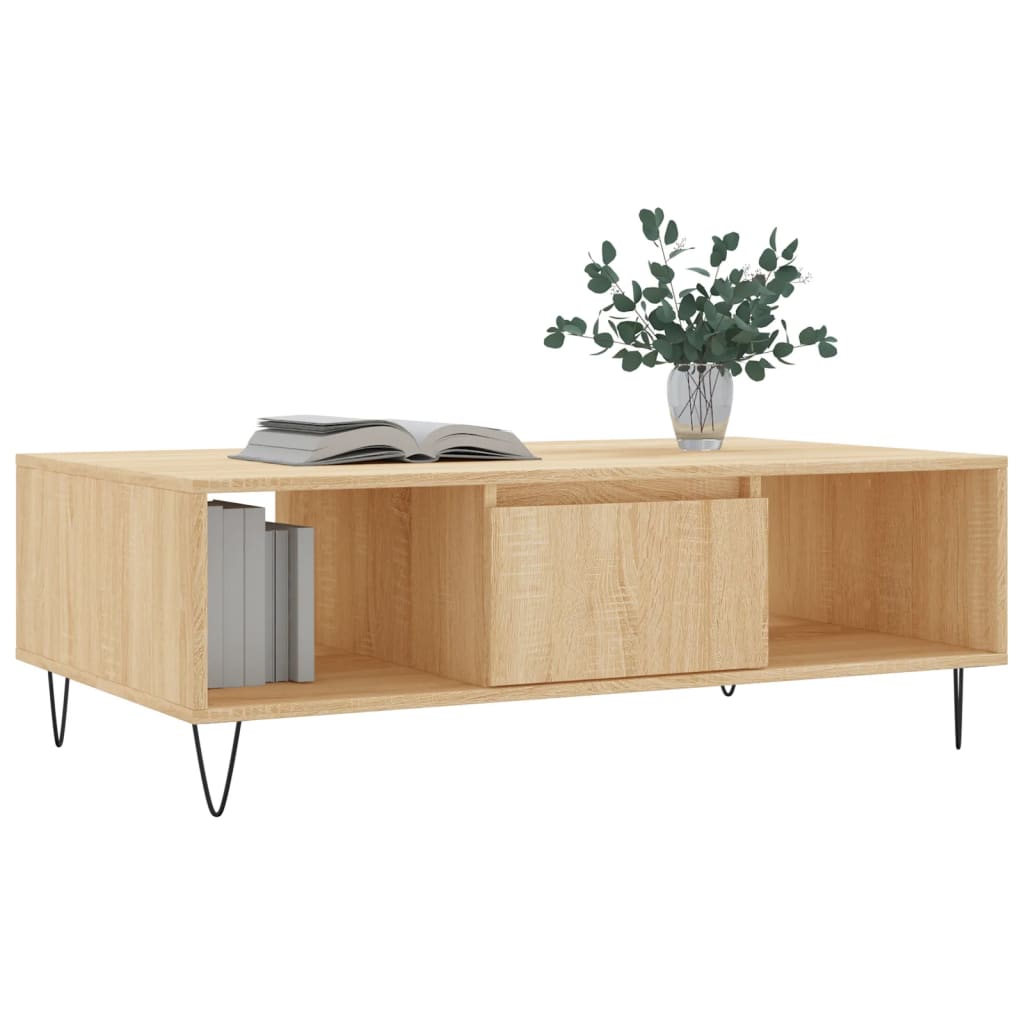 Tavolino da Salotto Rovere Sonoma 104x60x35cm Legno Multistrato | homemem39