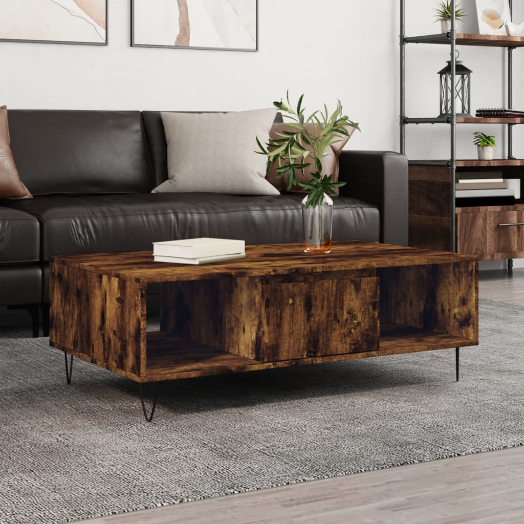 Tavolino da Salotto Rovere Fumo 104x60x35 cm Legno Multistrato | homemem39