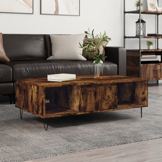 Tavolino da Salotto Rovere Fumo 104x60x35 cm Legno Multistrato | homemem39