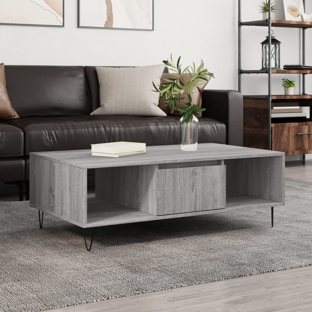 Tavolino da Salotto Grigio Sonoma 104x60x35cm Legno Multistrato | homemem39