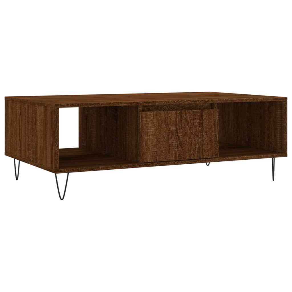 Tavolino Salotto Rovere Marrone 104x60x35 cm Legno Multistrato | homemem39