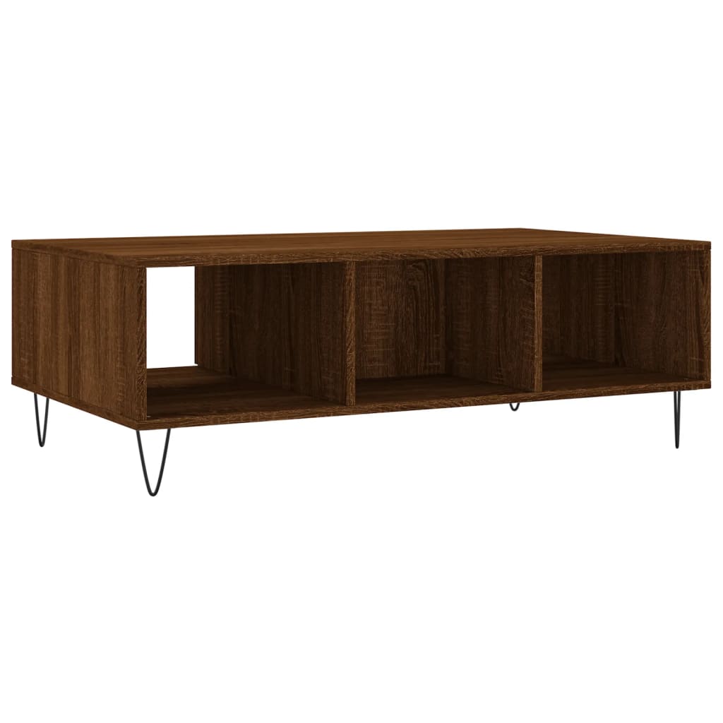 Tavolino Salotto Rovere Marrone 104x60x35 cm Legno Multistrato | homemem39