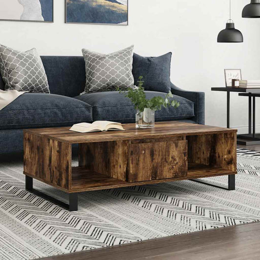Tavolino da Salotto Rovere Fumo 104x60x35 cm Legno Multistrato | homemem39
